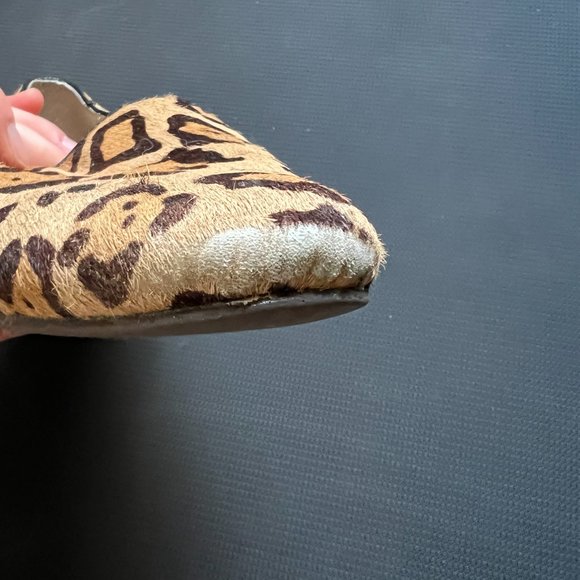 Steve Madden Steven Leopard Animal Print Ponyhair Slip On Loafers Flats 8.5 - Picture 4 of 4